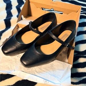 Black Mary Jane Flats with Strap (Aldo Call It Spring)